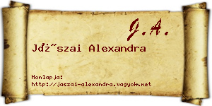 Jászai Alexandra névjegykártya